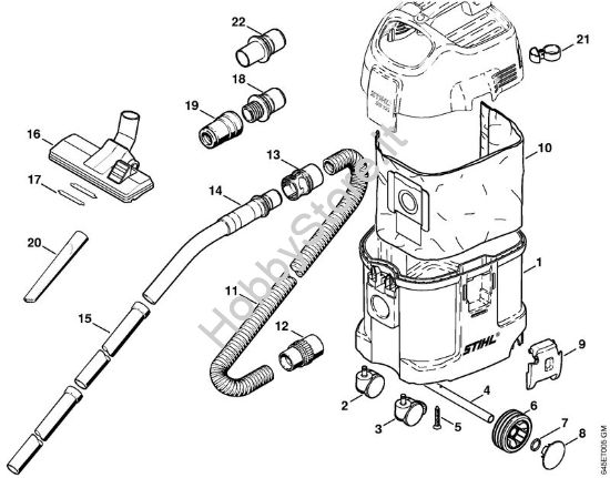 Contenitore, utensili Aspiratori (SE) SE 121 della marca STIHL
