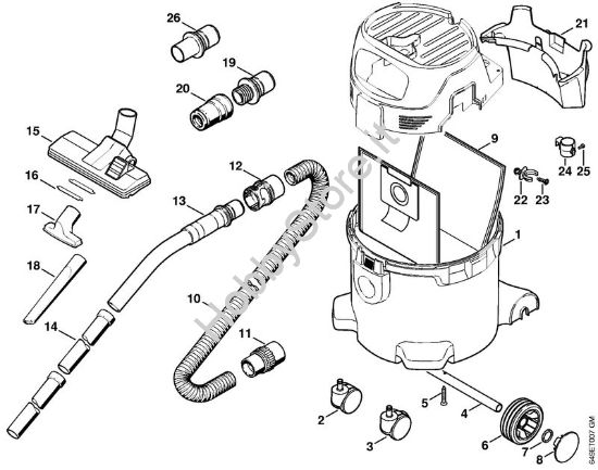 Contenitore, utensili Aspiratori (SE) SE 122 della marca STIHL