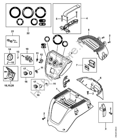 Cappottatura, Console, interrutore Aspiratori (SE) SE 133 ME della marca STIHL