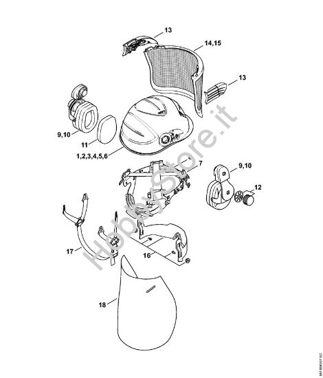 Set casco ADVANCE Protezioni del capo Set casco ADVANCE, arancio della marca STIHL