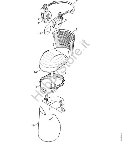 Set casco INTEGRA Protezioni del capo Set casco INTEGRA della marca STIHL