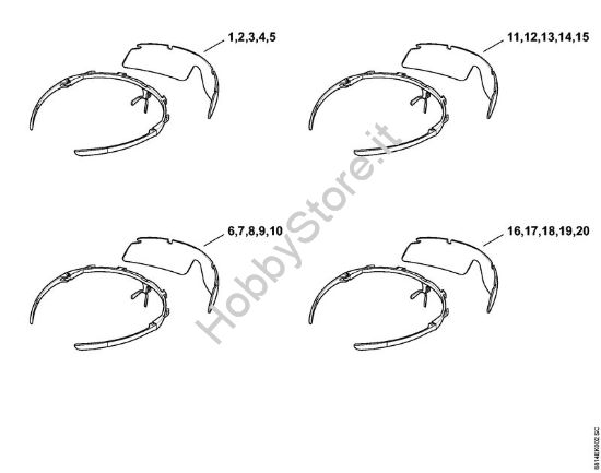 Occhiali di sicurezza SUPER FIT Protezioni per vista e udito Occhiali di sicurezza SUPER FIT trasparente della marca STIHL