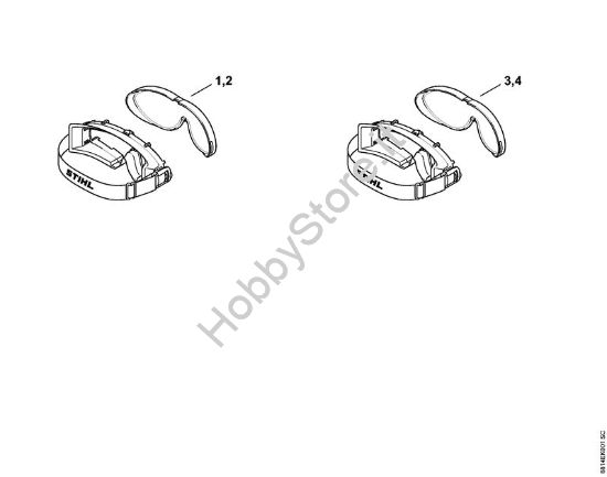Occhiali di sicurezza ULTRASONIC Protezioni per vista e udito Occhiali di sicurezza ULTRASONIC colorati della marca STIHL