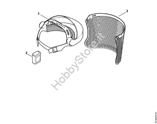 Protezione combinata viso - udito retina di nylon -0511 Protezioni per vista e udito Protezione viso/udito della marca STIHL