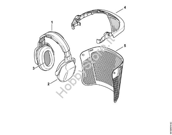 Protezione combinata viso - udito retina di nylon -0566 Protezioni per vista e udito Protezione viso/udito della marca STIHL