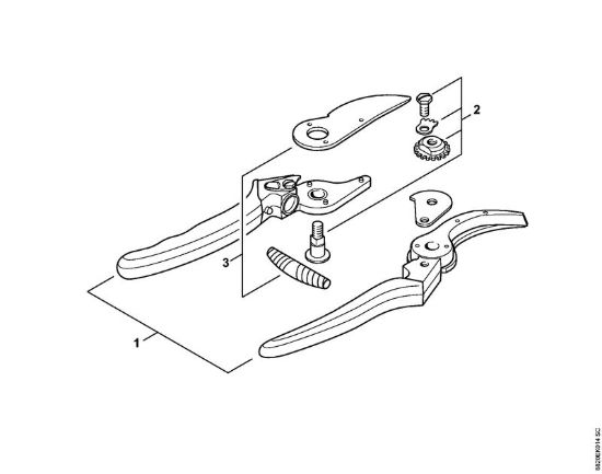 Cesoia da giardinaggio F2 Forbici Cesoia da giardinaggio F2 della marca STIHL