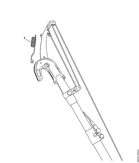 Svettatoio a cremagliera per stelo telescopico Forbici Cesoia per montaggio su asta della marca STIHL