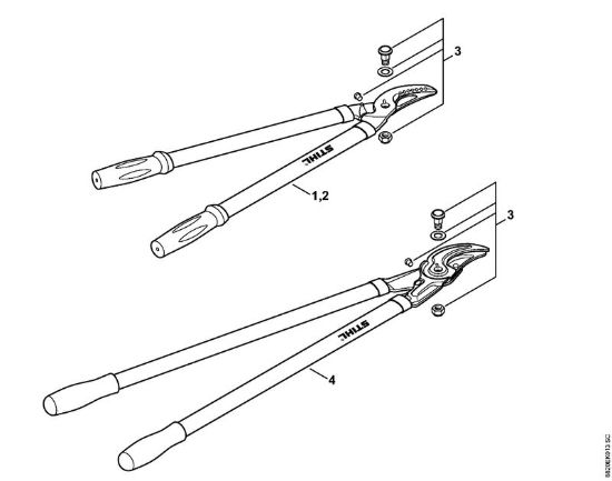 Svettatoio Bypass Forbici Svettatoio PB 10 della marca STIHL