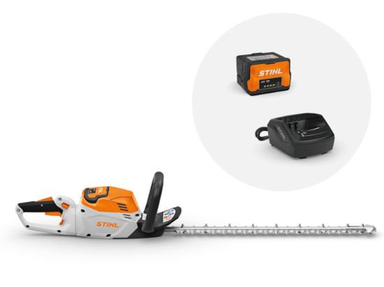 Tagliasiepi Stihl HSA 60 Batteria AK10 e caricabatterie AL101