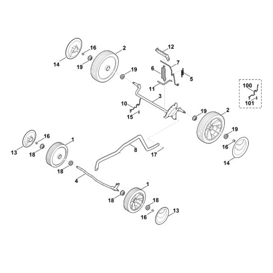 Picture of C - Carrello, impostazione in alto MA 443.1