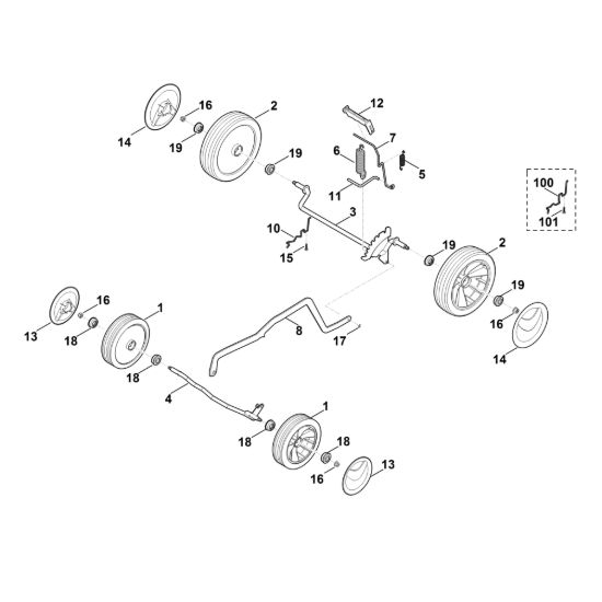 Picture of C - Carrello, impostazione in alto MA 443.1 C