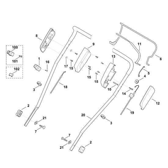 Picture of A - Parte superiore manubrio MB 2.0 RTX