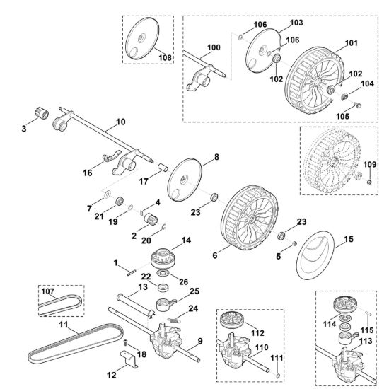 Picture of E - Asse posteriore, cambio MB 545.0 VS