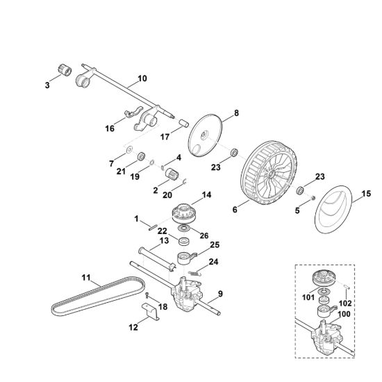 Picture of E - Asse posteriore, cambio MB 545.1 V