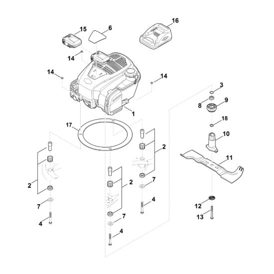 Picture of F - Motore, lama MB 545.1 VE