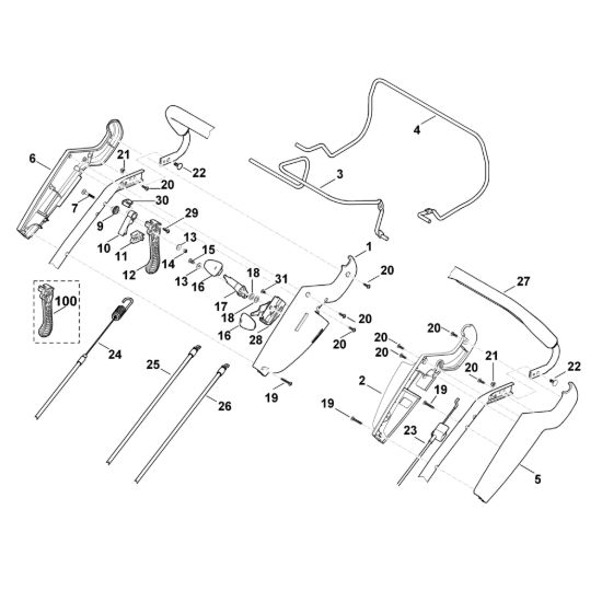 Picture of A - Parte superiore manubrio MB 650.0 KS