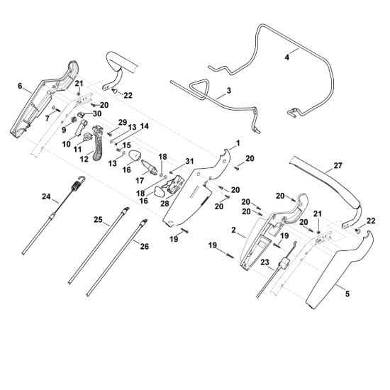 Picture of A - Parte superiore manubrio MB 650.0 OS