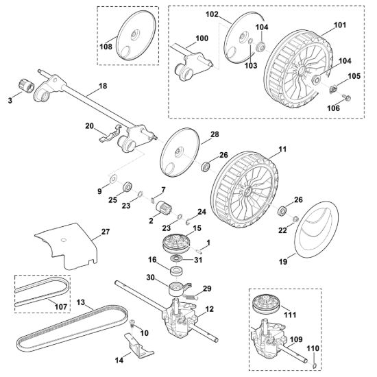 Picture of E - Asse posteriore, cambio MB 650.0 OS