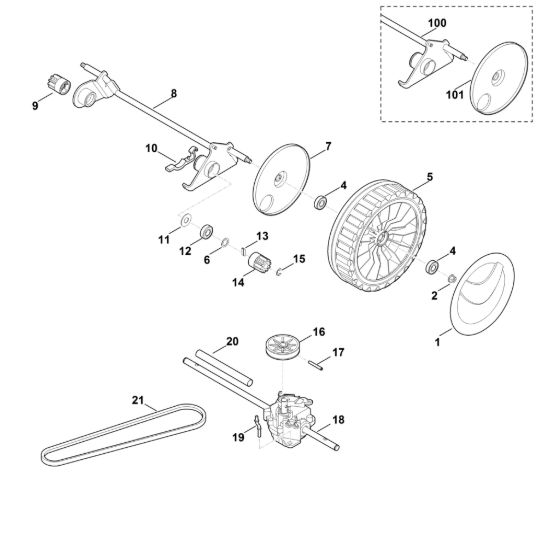 Picture of E - Asse posteriore, cambio MB 650.0 TK