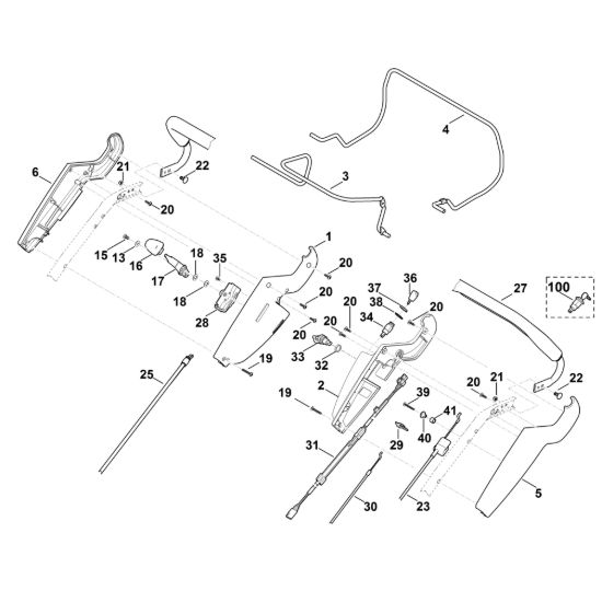 Picture of A - Parte superiore manubrio MB 650.0 VE
