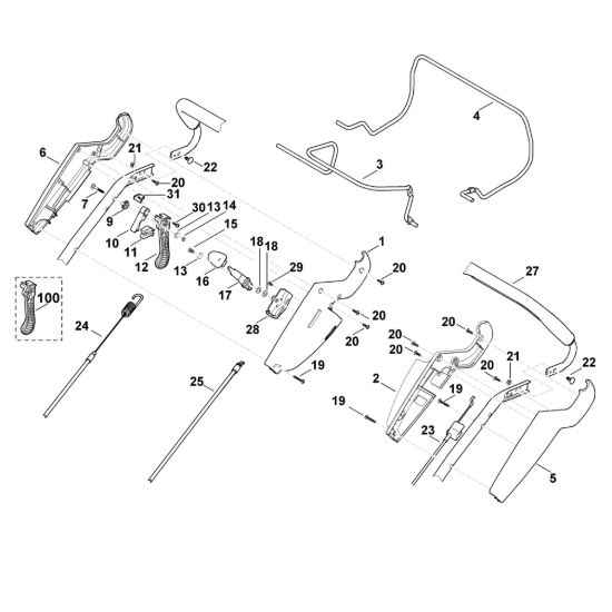 Picture of A - Parte superiore manubrio MB 650.0 VQ