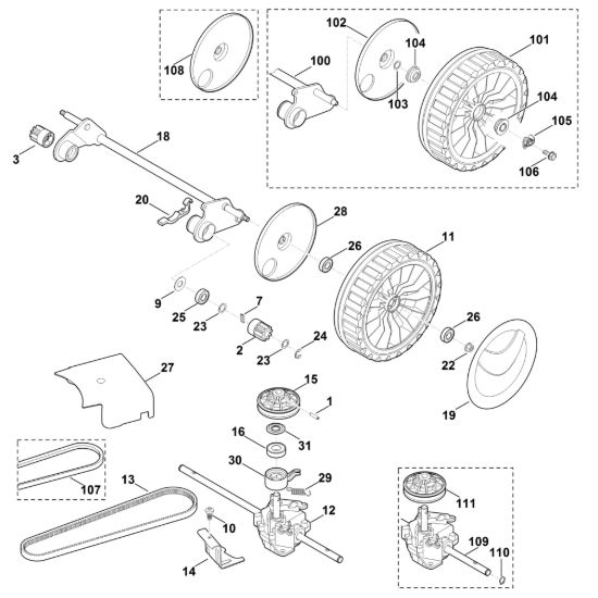 Picture of E - Asse posteriore, cambio MB 650.0 VQ