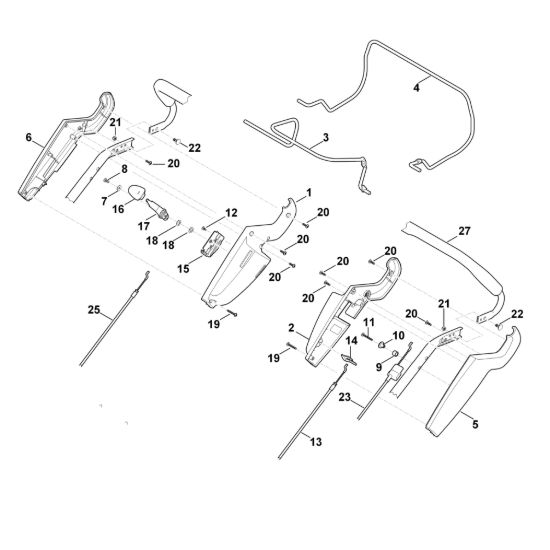 Picture of A - Parte superiore manubrio MB 650.1 V