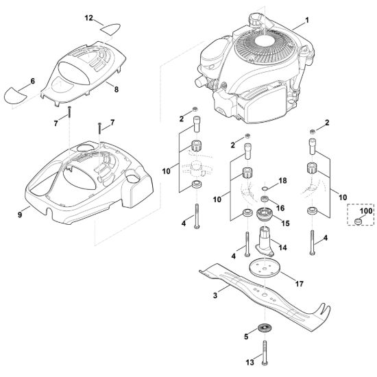 Picture of F - Motore, lama MB 650.1 V