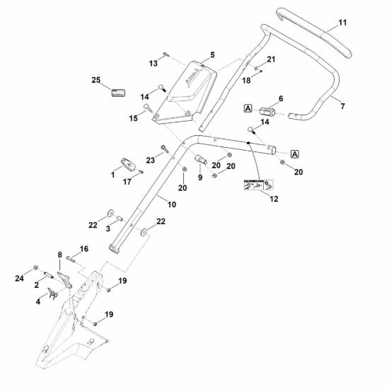 Picture of B - Parte inferiore manubrio MB 650.3 V