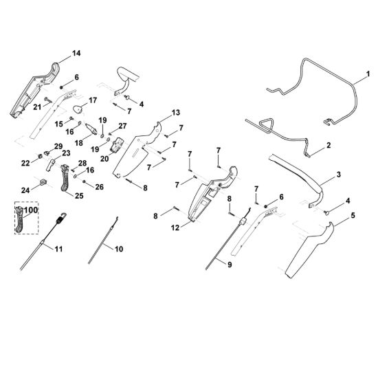 Picture of A - Parte superiore manubrio MB 655.0 GQ