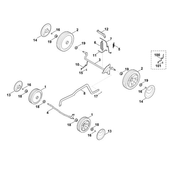 Picture of C - Carrello, impostazione in alto ME 443.1