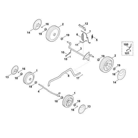Picture of C - Carrello, impostazione in alto ME 443.1 C
