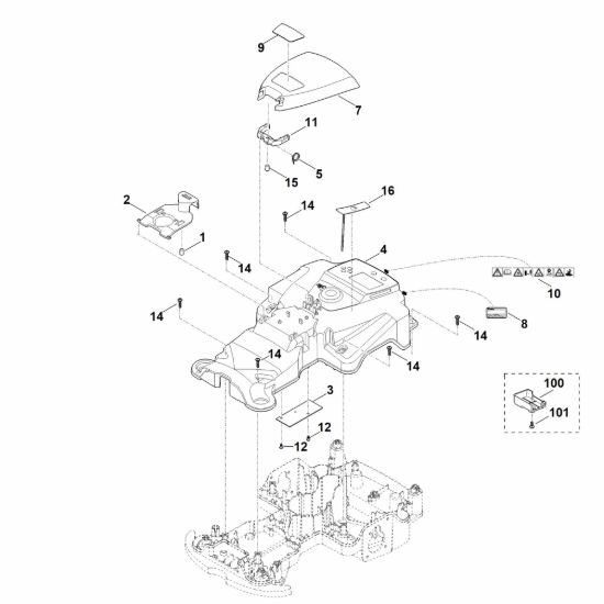 Picture of B - Parte superiore scocca MI 422.1 PC