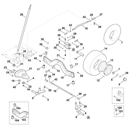 Picture of E - Sterzo, ruota anteriore MT 4097.0 S