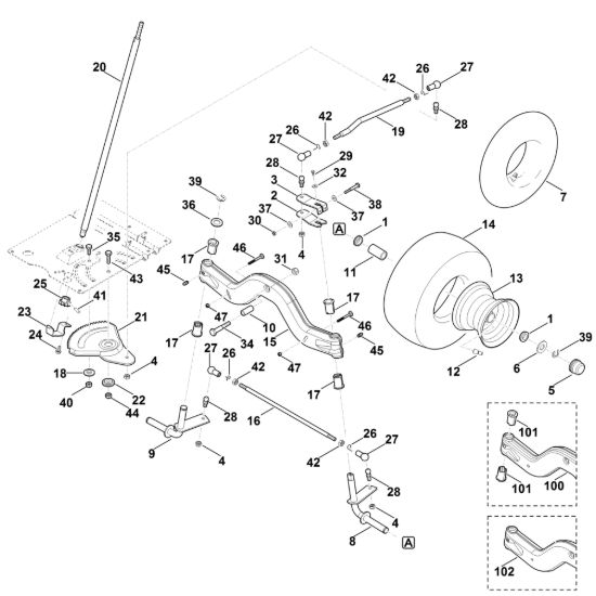 Picture of E - Sterzo, ruota anteriore MT 4112.1 SZ