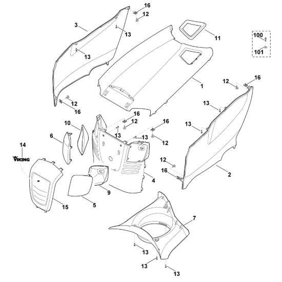 Picture of E - Cofano motore MT 6112.0 ZL