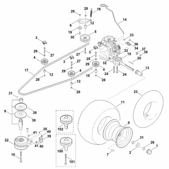 Picture of I - Cambio, ruota posteriore, frizione lama MT 6112.1 C