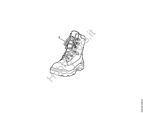 Scarponcini in pelle per motosega DYNAMIC GTX Stringhe MS-Stivali in pelle Dynamic GTX SZ 42 della marca STIHL