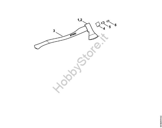 Accetta ILTIS-Europa Attrezzi per spaccare Accetta ILTIS-Europa 1100 g della marca STIHL