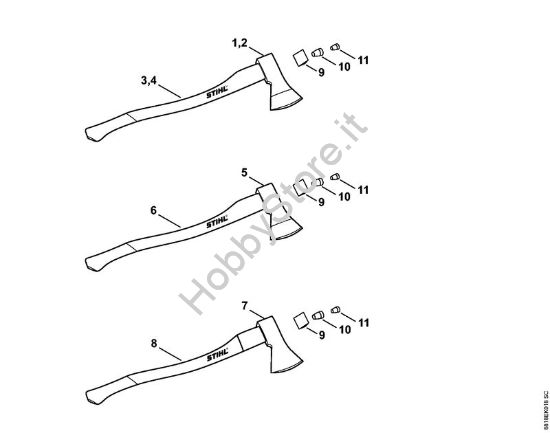 Asce forestali universali Attrezzi per spaccare Ascia universale 1000 g della marca STIHL