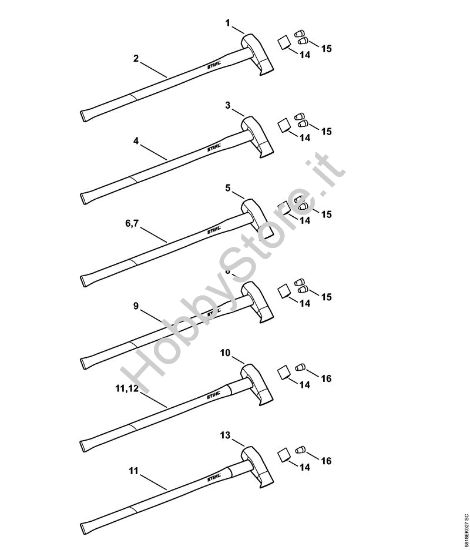 Mazze spaccalegna Attrezzi per spaccare Mazza spaccalegna AX 33 CS della marca STIHL