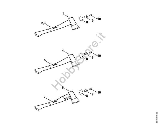 Accette spaccalegna Attrezzi per spaccare Scure con guaina antiurto 1550 g della marca STIHL