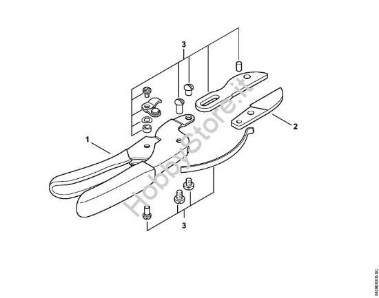 Cesoia da giardinaggio Amboss Forbici Cesoia da giardinaggio PG 25 della marca STIHL