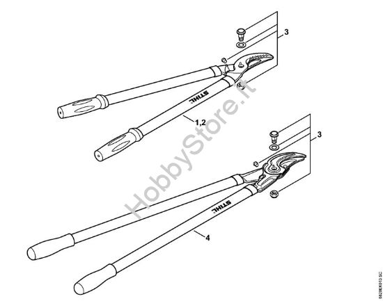 Svettatoio Bypass Forbici Svettatoio PB 11 della marca STIHL