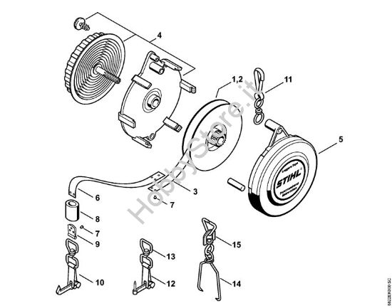 Rotella metrica 15 m / 50 ft Strumenti di misura Metro a nastro per uso forestale 15 m PE della marca STIHL