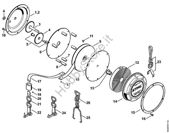 Rotella metrica 15 m / 50 ft Strumenti di misura Metro a nastro per uso forestale 15 m PE della marca STIHL