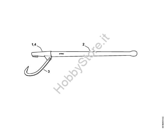 Leva di abbattimento Strumenti manuali Gancio di virata della marca STIHL