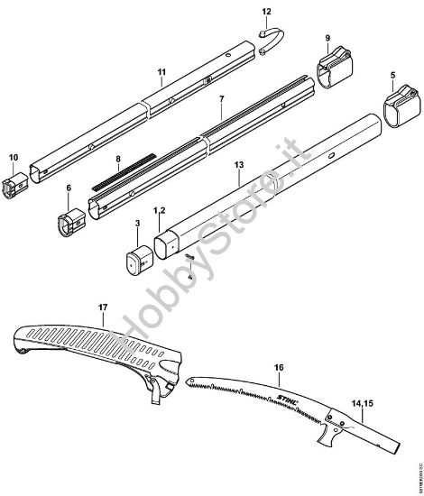 Asta telescopica Strumenti manuali Stelo telescopico 456 cm della marca STIHL