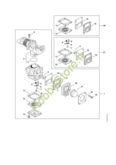 Picture of Carburatore 4149/02 dalla Numero di matricola 517062976 SP 92 TC-E