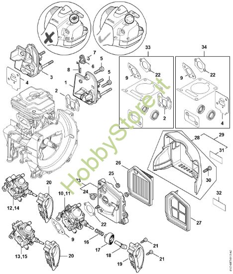 Picture of Flangia intermedia, filtro aria FS 410 C-E L